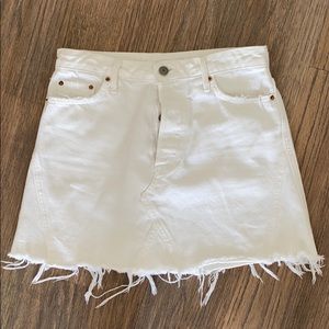 GRLFRND Eva Frayed Denim Mini Skirt 25